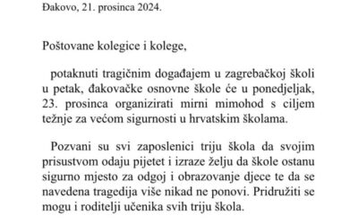 MIMOHOD ZA PREMINULU UČENICU I ŽRTVE NAPADA U OŠ PREČKO